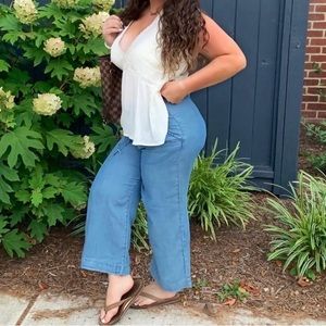 soft denim inspired flow pants!